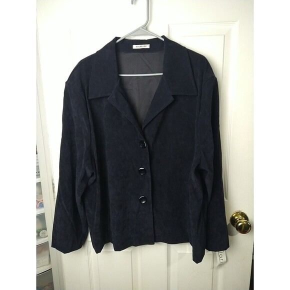 Mariano Dark Blue Three Button Front Long Sleeve Collared Blazer. Size 3X - Picture 1 of 13